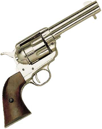OLD WEST REVOLVER WITH NICKEL FINISH