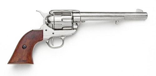 M1873 OLD WEST CAVALRY REVOLVER WITH NICKEL FINISH